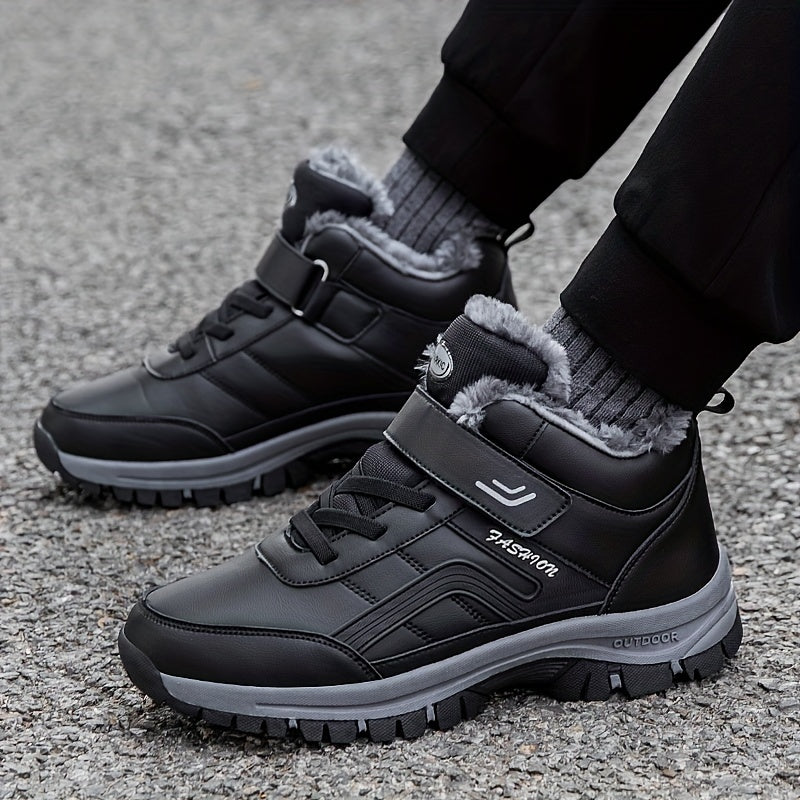 Merrick | Chaussures Homme Hiver Mi-Montantes à Lacets avec Scratch et Doublure Chaude Style Sneakers