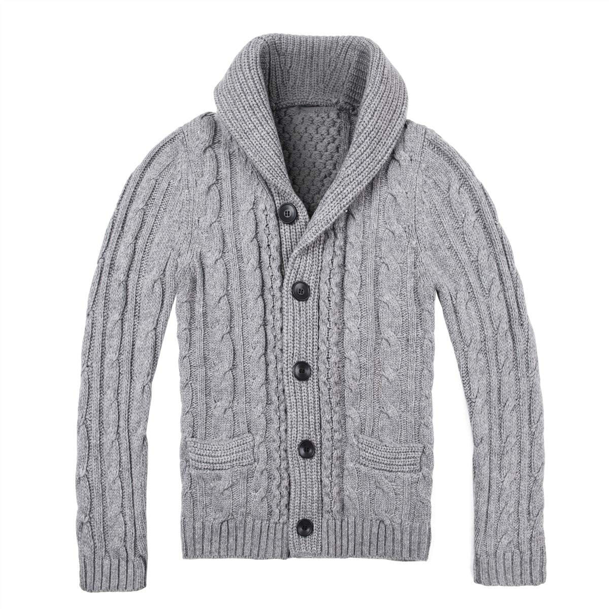Men’s Cable Knit Cardigan | Gilet Homme Zopfmuster avec Poches Pratiques