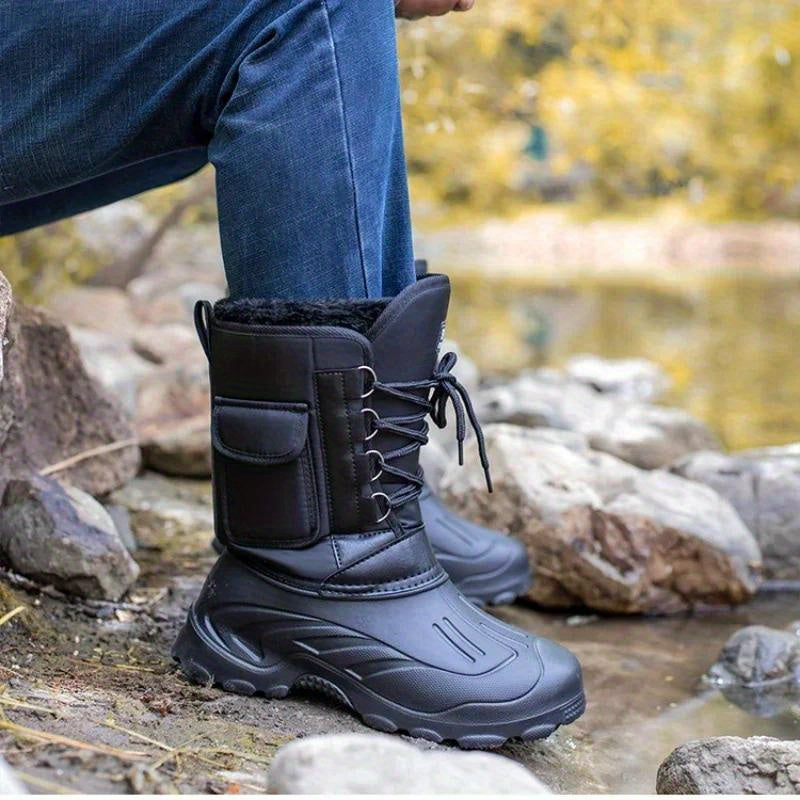 Ulric – Bottes d’Hiver Homme, Chaussures Outdoor Hautes Imperméables avec Lacets et Doublure Chaude
