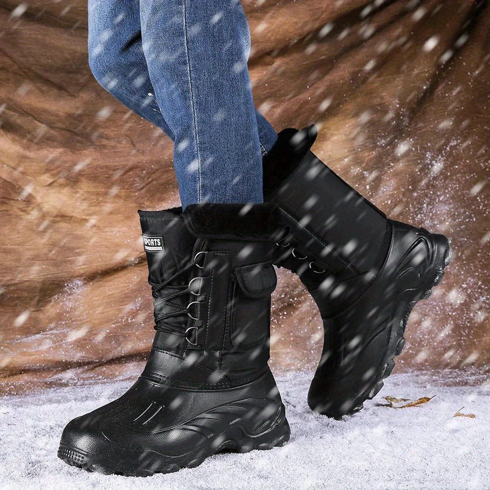 Ulric – Bottes d’Hiver Homme, Chaussures Outdoor Hautes Imperméables avec Lacets et Doublure Chaude