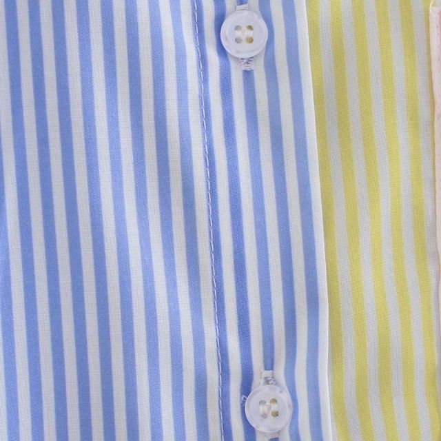 Sylvaine | Blouse Oversize Femme – Chemisier Rayé Multicolore à Manches Longues