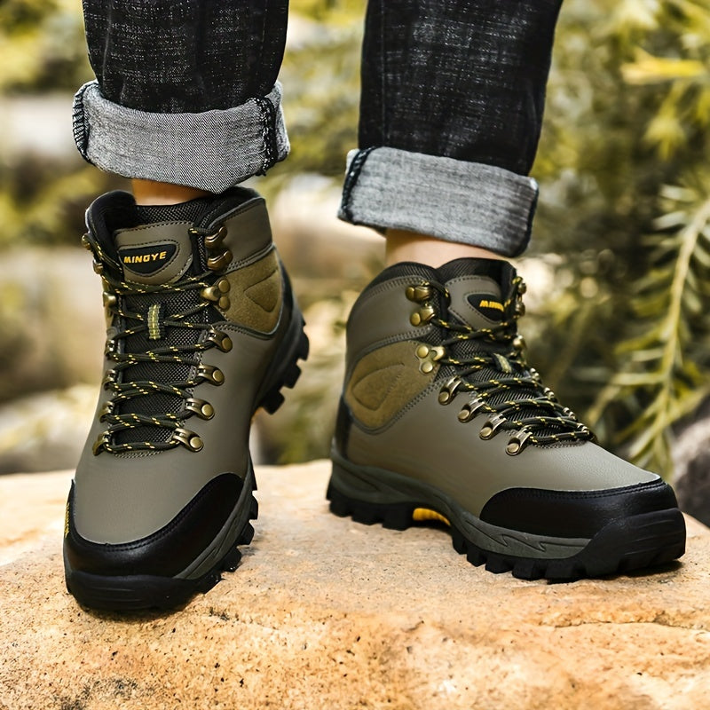Perevin | Chaussures de Randonnée Homme, Bottes Outdoor Hautes avec Lacets