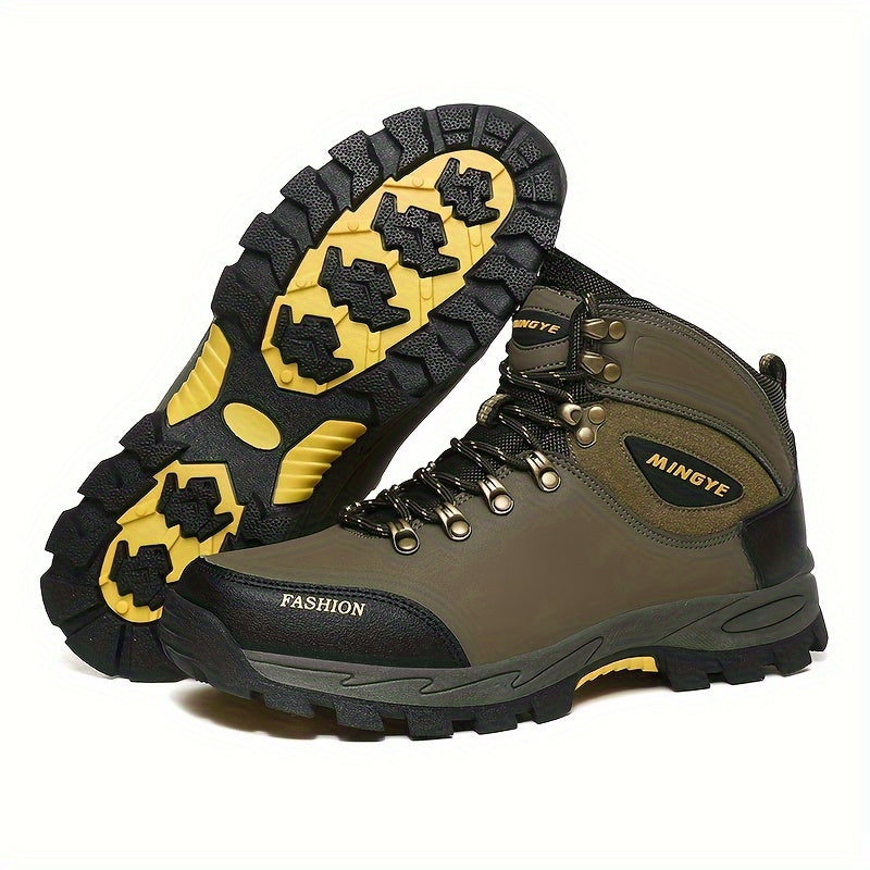 Perevin | Chaussures de Randonnée Homme, Bottes Outdoor Hautes avec Lacets