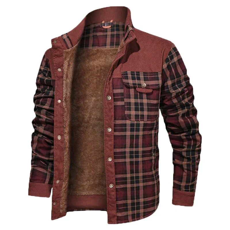 Colton | Surchemise Homme à Carreaux avec Doublure Polaire Chaude et Style Moderne