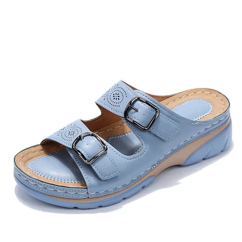 Arlette | Sandales Compensées Élégantes pour Femme – Ouvertes, Confort et Design Antidérapant, Boucles Réglables