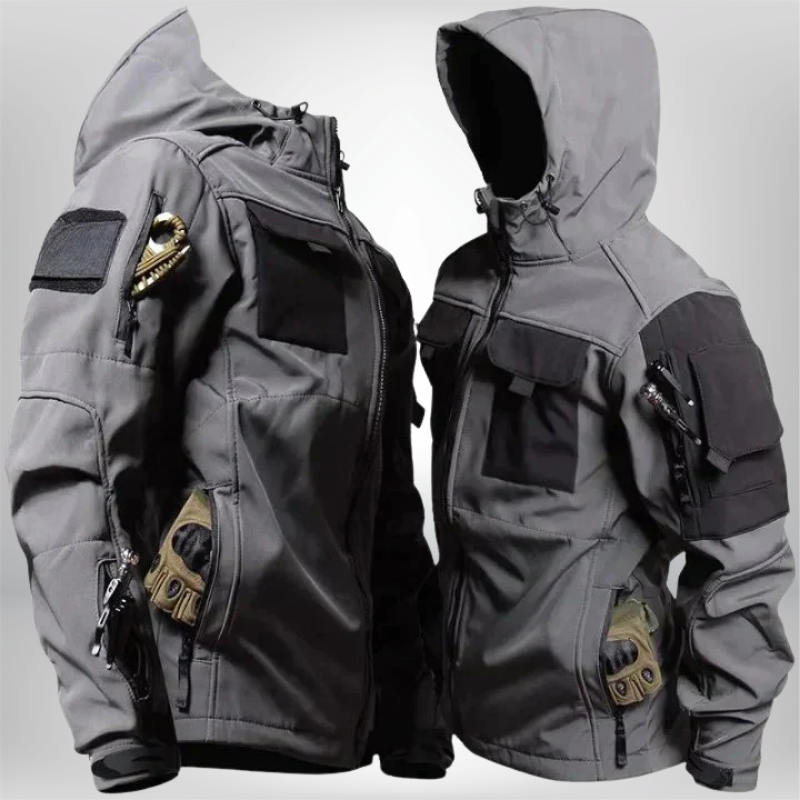 Dawson | Veste Homme Hiver Tactique avec Capuche, Coupe-Vent et Multiples Poches Outdoor