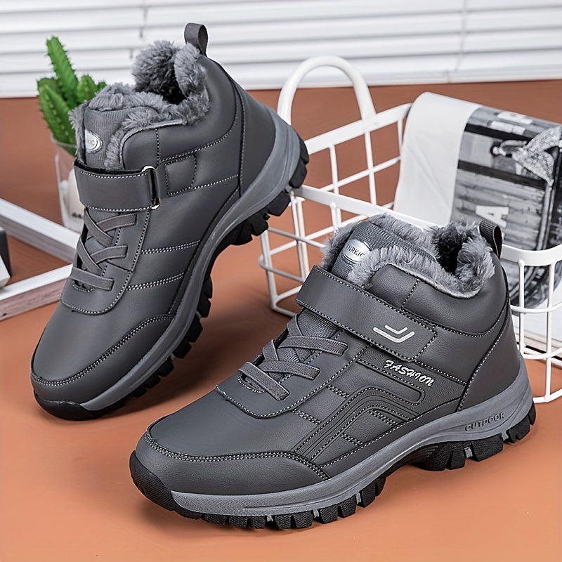 Merrick | Chaussures Homme Hiver Mi-Montantes à Lacets avec Scratch et Doublure Chaude Style Sneakers