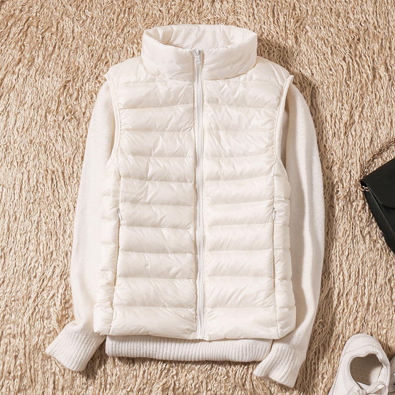 Floryane | Light Padded Outdoor Vest Femme sans Manches avec Col Montant et Fermeture Zippée