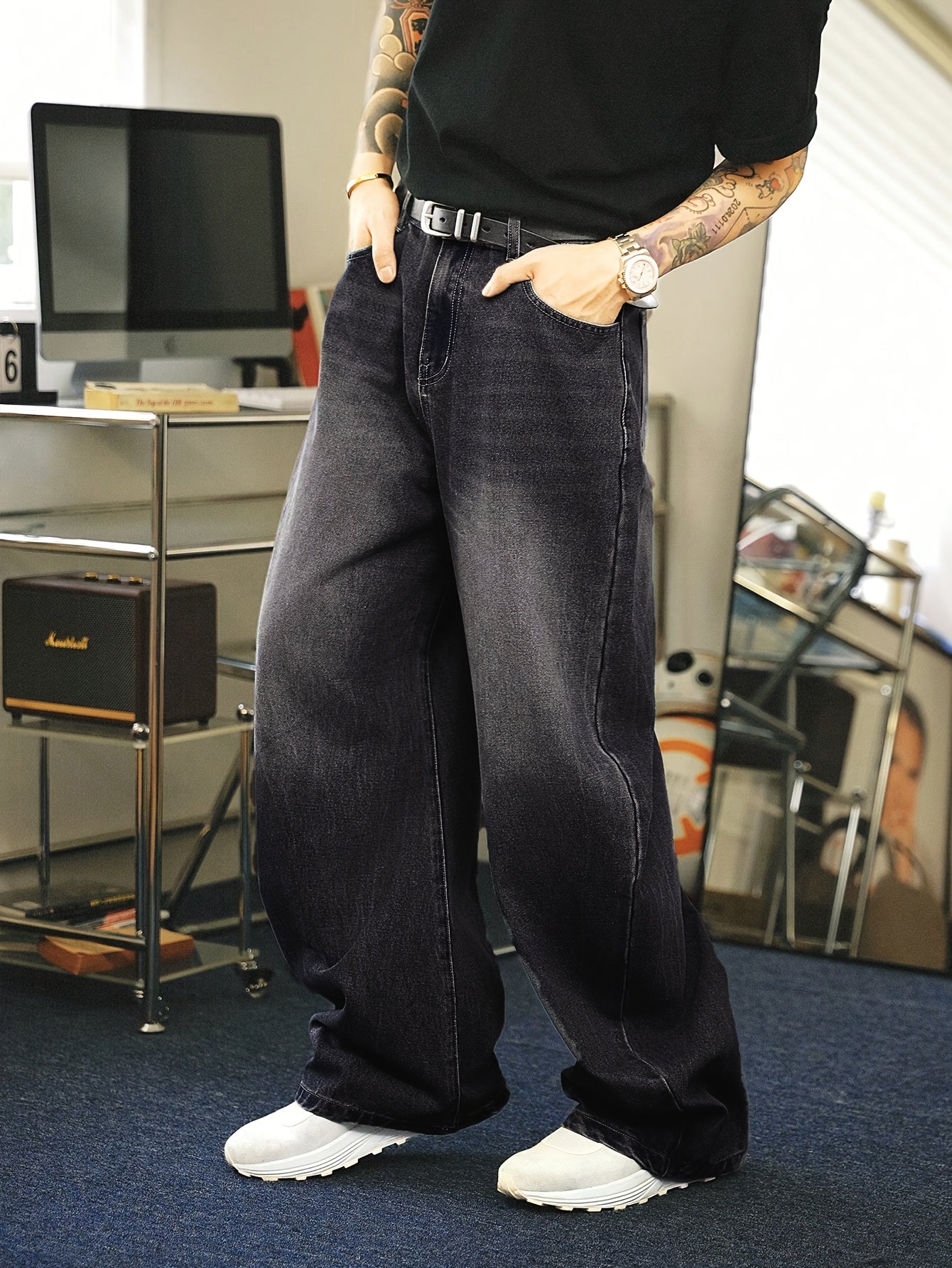 Thomas | Jean Baggy Homme Large Fit | Coupe Droite Décontractée et Stylée