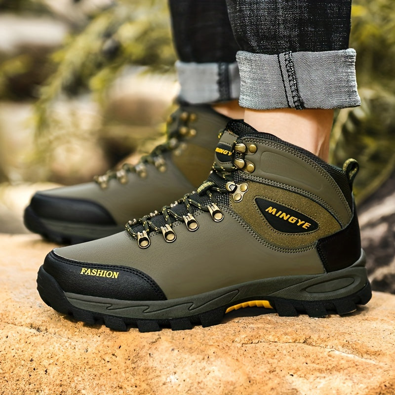 Perevin | Chaussures de Randonnée Homme, Bottes Outdoor Hautes avec Lacets