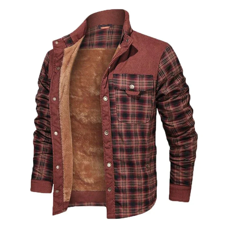 Colton | Surchemise Homme à Carreaux avec Doublure Polaire Chaude et Style Moderne