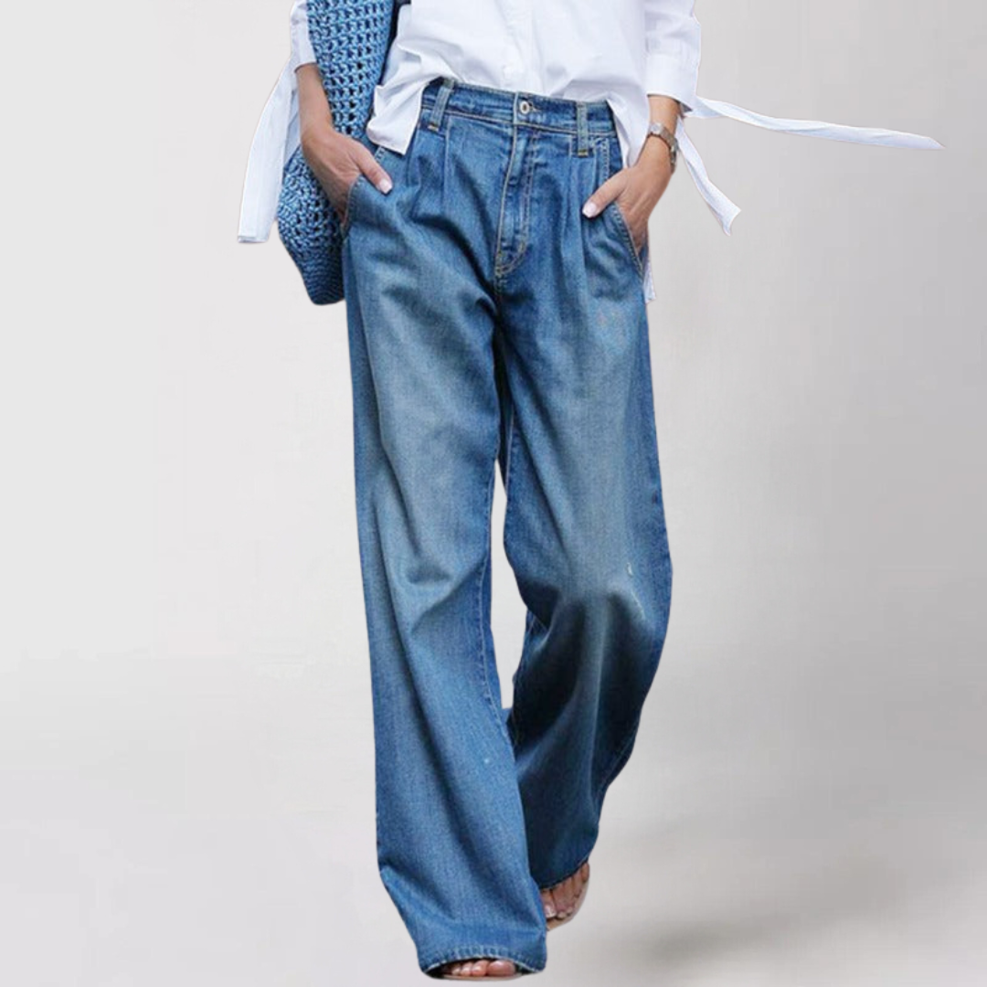 Tristan | Jean Baggy Femme Taille Haute, Large & Coupe Ample Décontractée