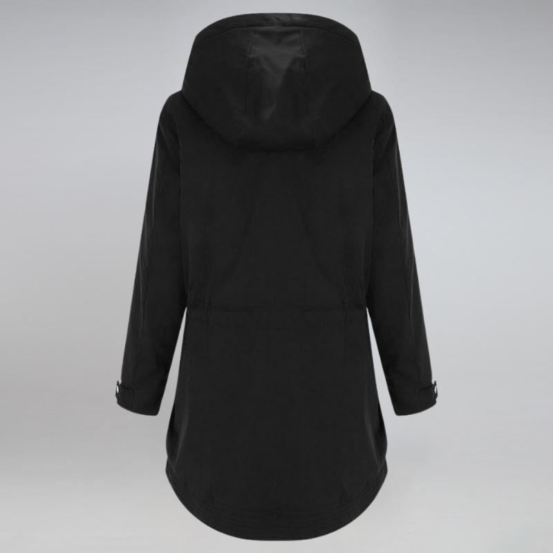Caprina | Parka Femme Hiver avec Capuche, Doublure Polaire, Fermeture Éclair & Taille Ajustable