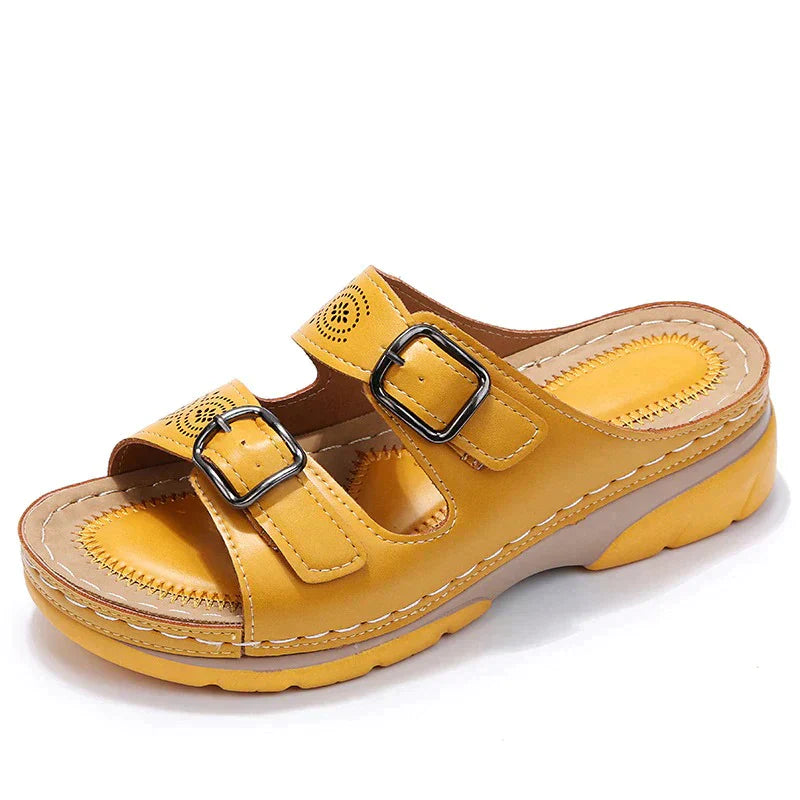 Arlette | Sandales Compensées Élégantes pour Femme – Ouvertes, Confort et Design Antidérapant, Boucles Réglables