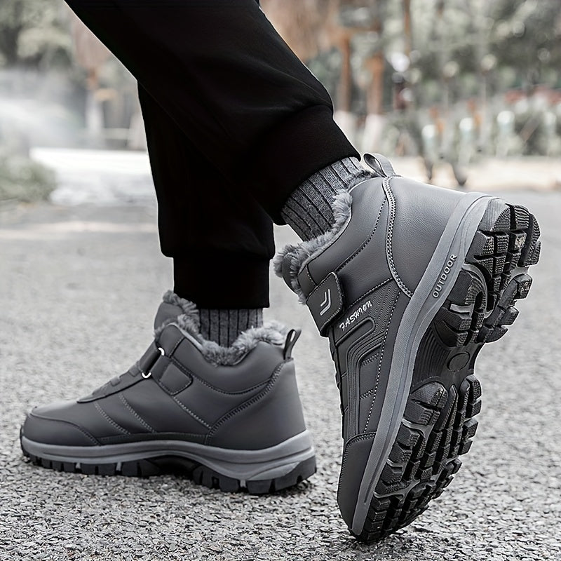 Merrick | Chaussures Homme Hiver Mi-Montantes à Lacets avec Scratch et Doublure Chaude Style Sneakers