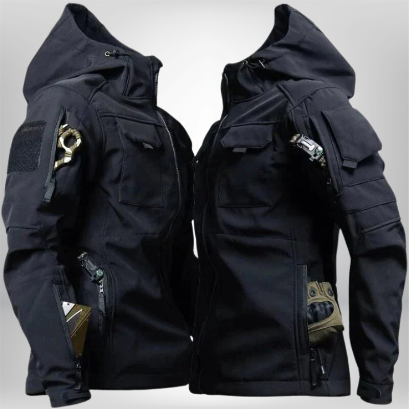 Dawson | Veste Homme Hiver Tactique avec Capuche, Coupe-Vent et Multiples Poches Outdoor
