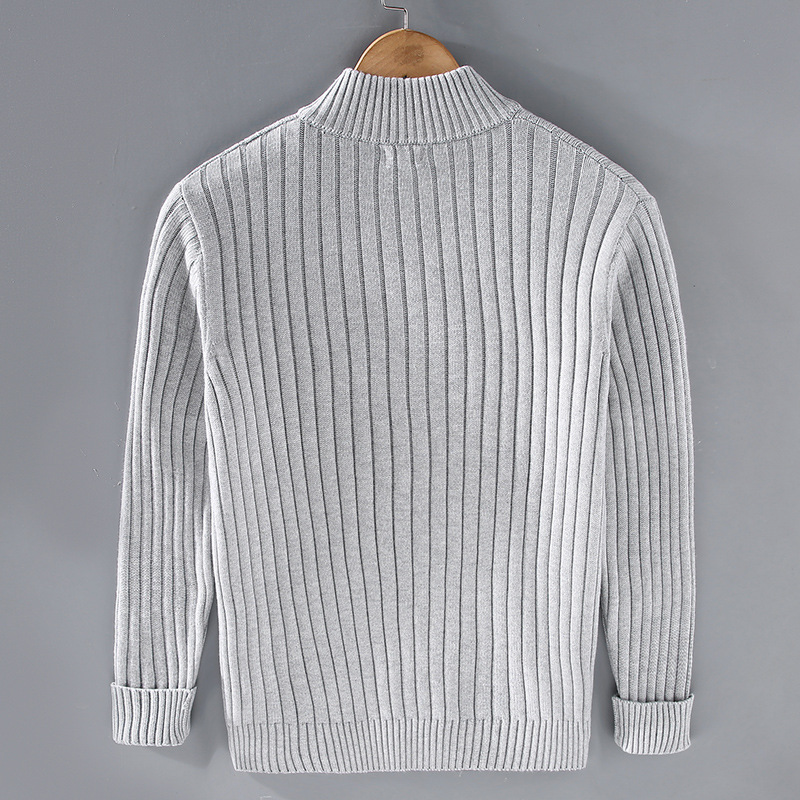 Zane | Gilet Zippé Homme à Col Montant | Cardigan Côtelé Élégant et Confortable pour le Quotidien