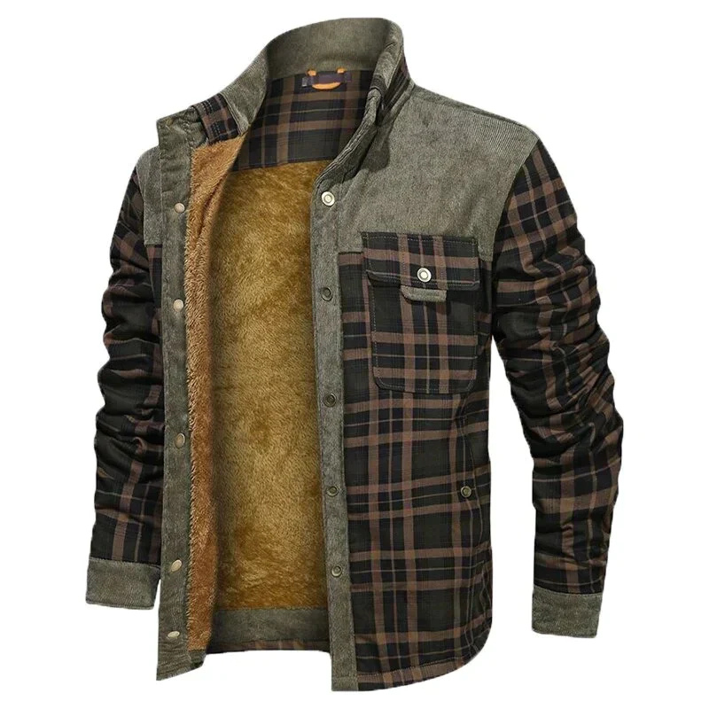 Colton | Surchemise Homme à Carreaux avec Doublure Polaire Chaude et Style Moderne