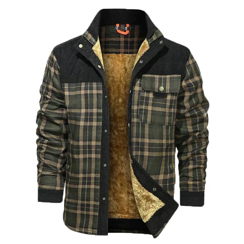 Colton | Surchemise Homme à Carreaux avec Doublure Polaire Chaude et Style Moderne