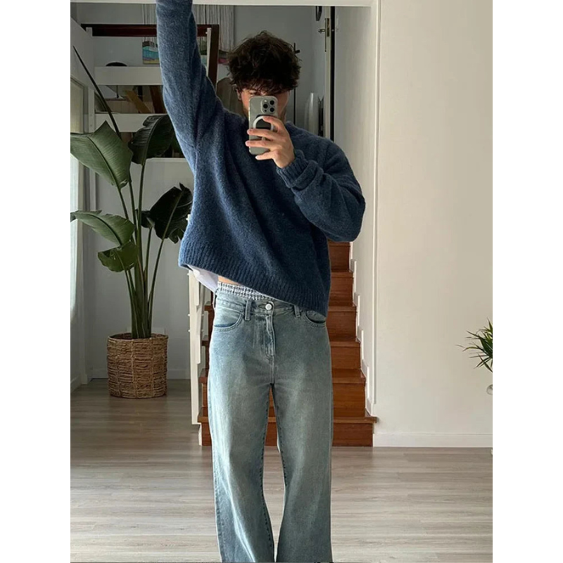 Pull col rond classique pour homme – Confortable, Élégant & Intemporel