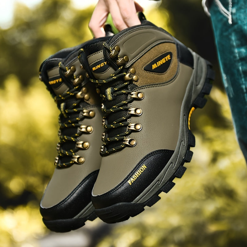Perevin | Chaussures de Randonnée Homme, Bottes Outdoor Hautes avec Lacets