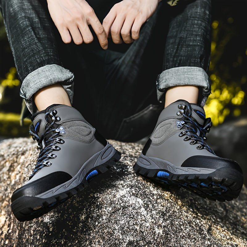 Perevin | Chaussures de Randonnée Homme, Bottes Outdoor Hautes avec Lacets
