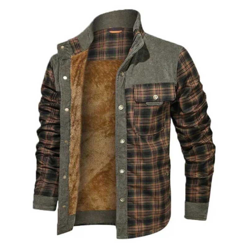 Colton | Surchemise Homme à Carreaux avec Doublure Polaire Chaude et Style Moderne