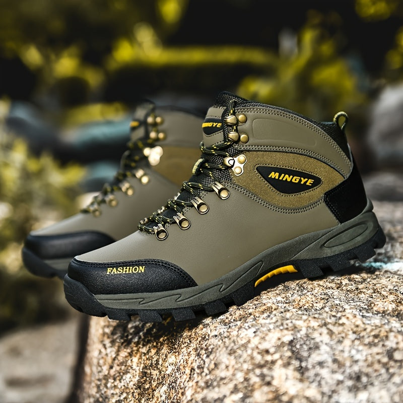 Perevin | Chaussures de Randonnée Homme, Bottes Outdoor Hautes avec Lacets