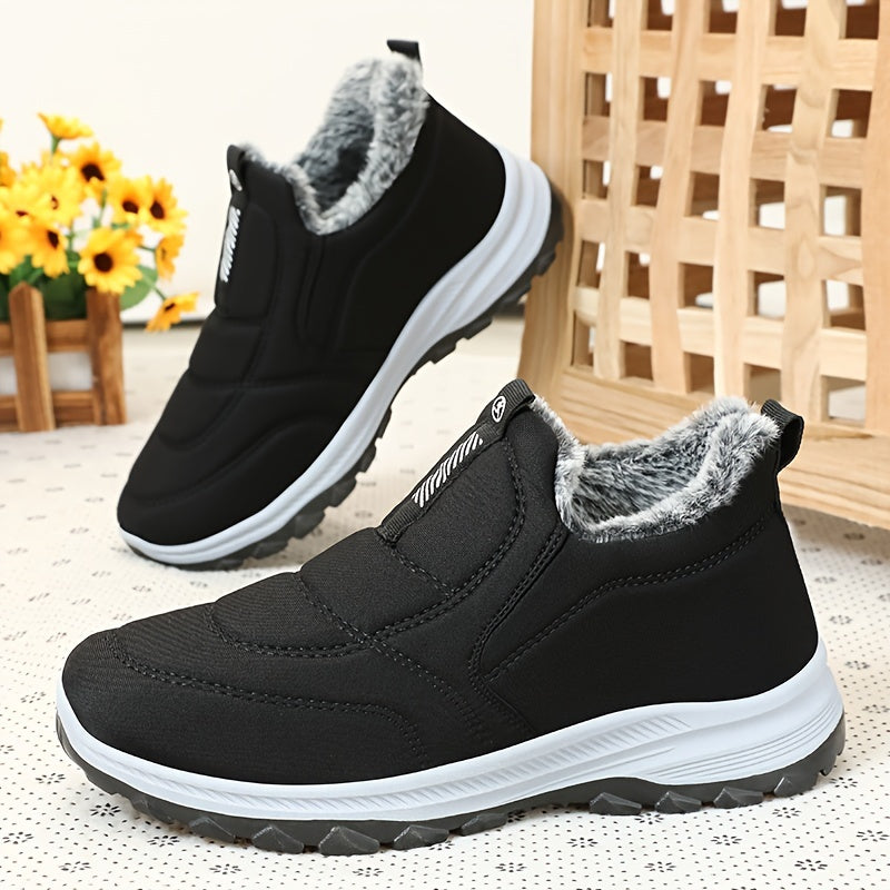 Bastienne | Chaussures d’Hiver Femme, Bottines Chaudes Cheville à Enfiler avec Doublure Intérieure Confort