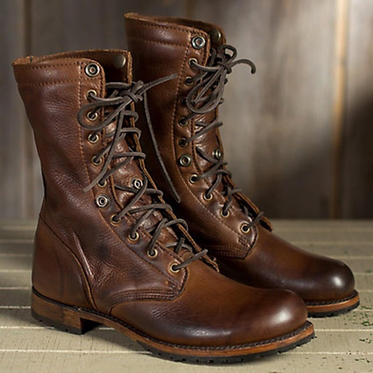 Carminelle | Bottes Femme Hiver Vintage à Lacets, Chaudes & Confortables