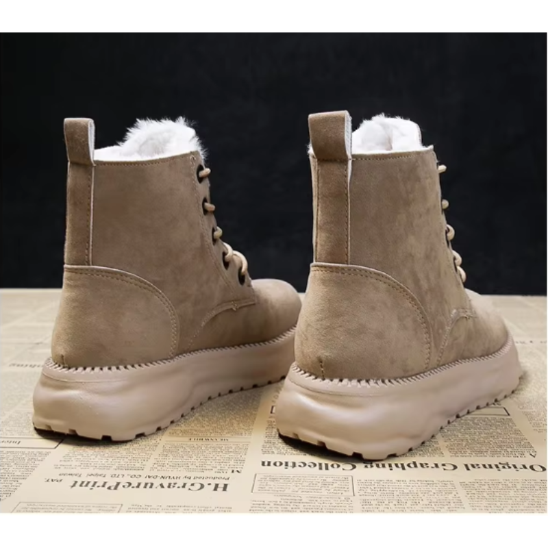 Wendaline | Bottines d'hiver à lacets avec doublure en polaire et semelle épaisse pour femme