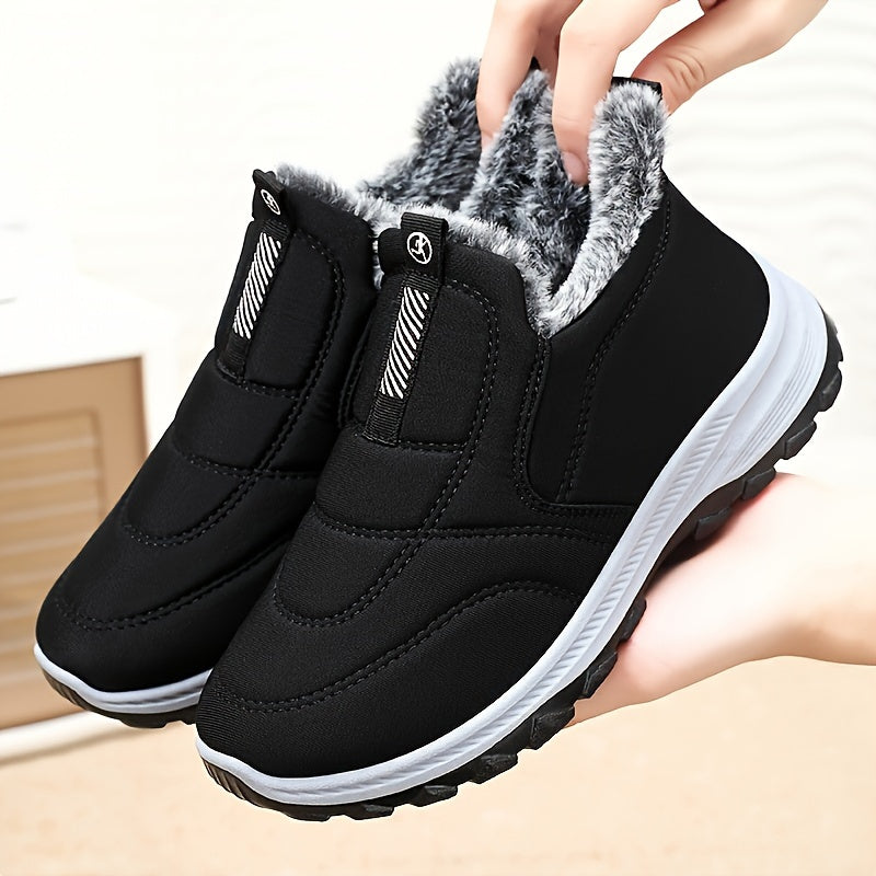 Bastienne | Chaussures d’Hiver Femme, Bottines Chaudes Cheville à Enfiler avec Doublure Intérieure Confort