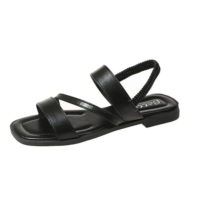 Éolande | Sandales Minimalistes Femme avec Brides Fines et Talon Élastique Confortable