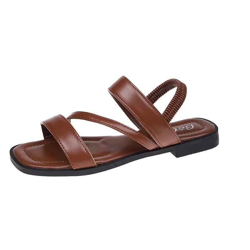 Éolande | Sandales Minimalistes Femme avec Brides Fines et Talon Élastique Confortable