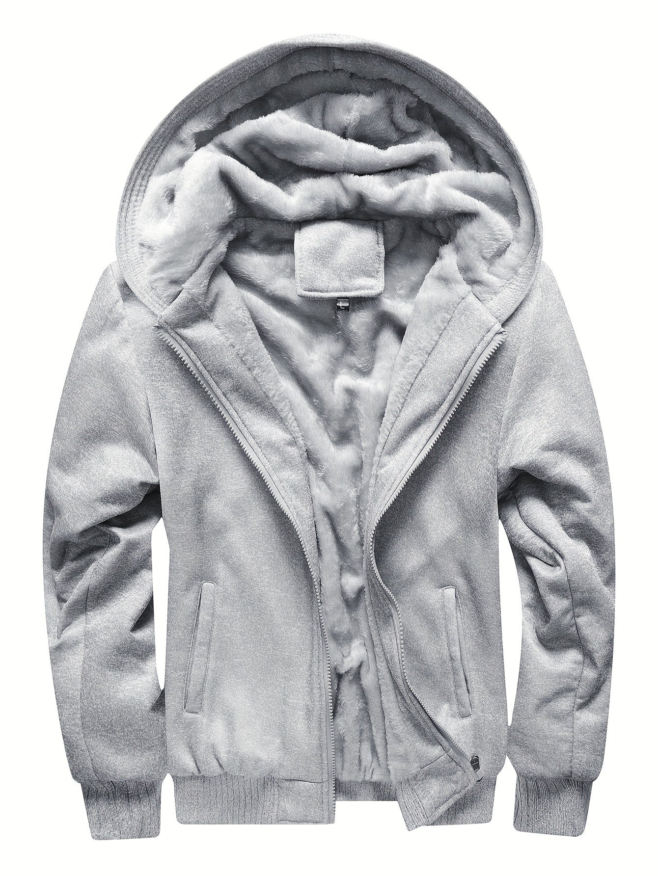Victor | Veste Homme à Capuche Zippée, Manches Longues avec Doublure Polaire