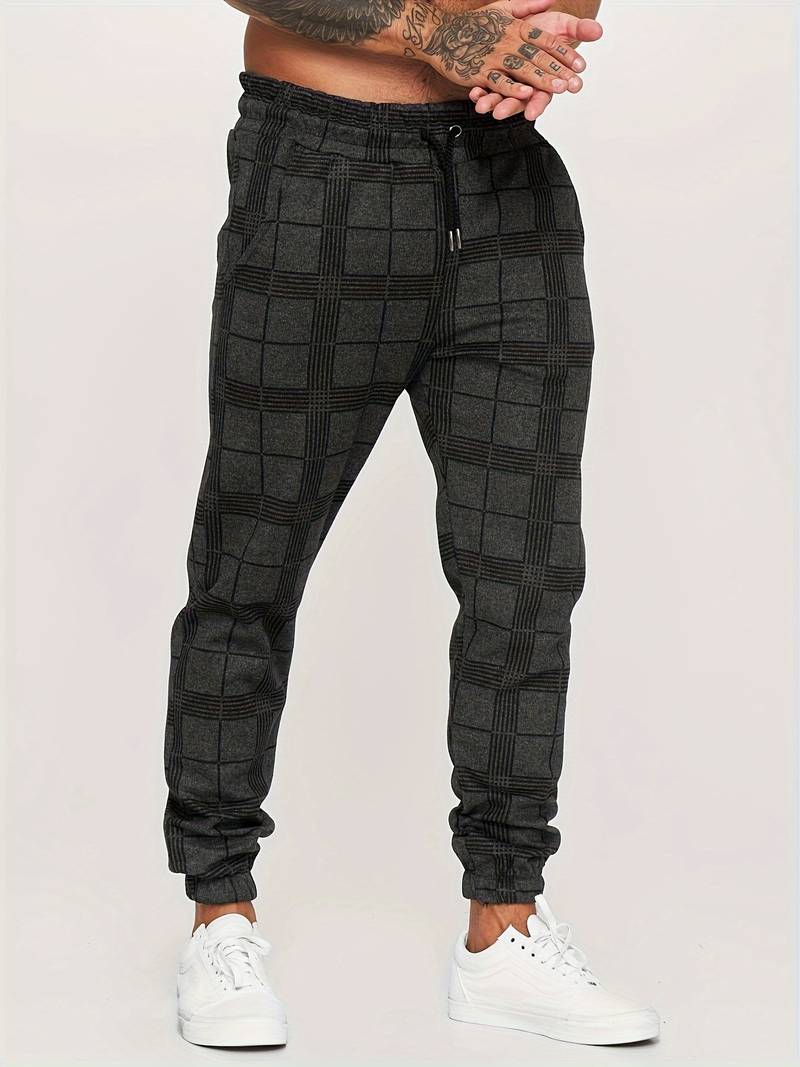 Wyatt | Pantalon Jogging Homme à Carreaux avec Taille Cordon