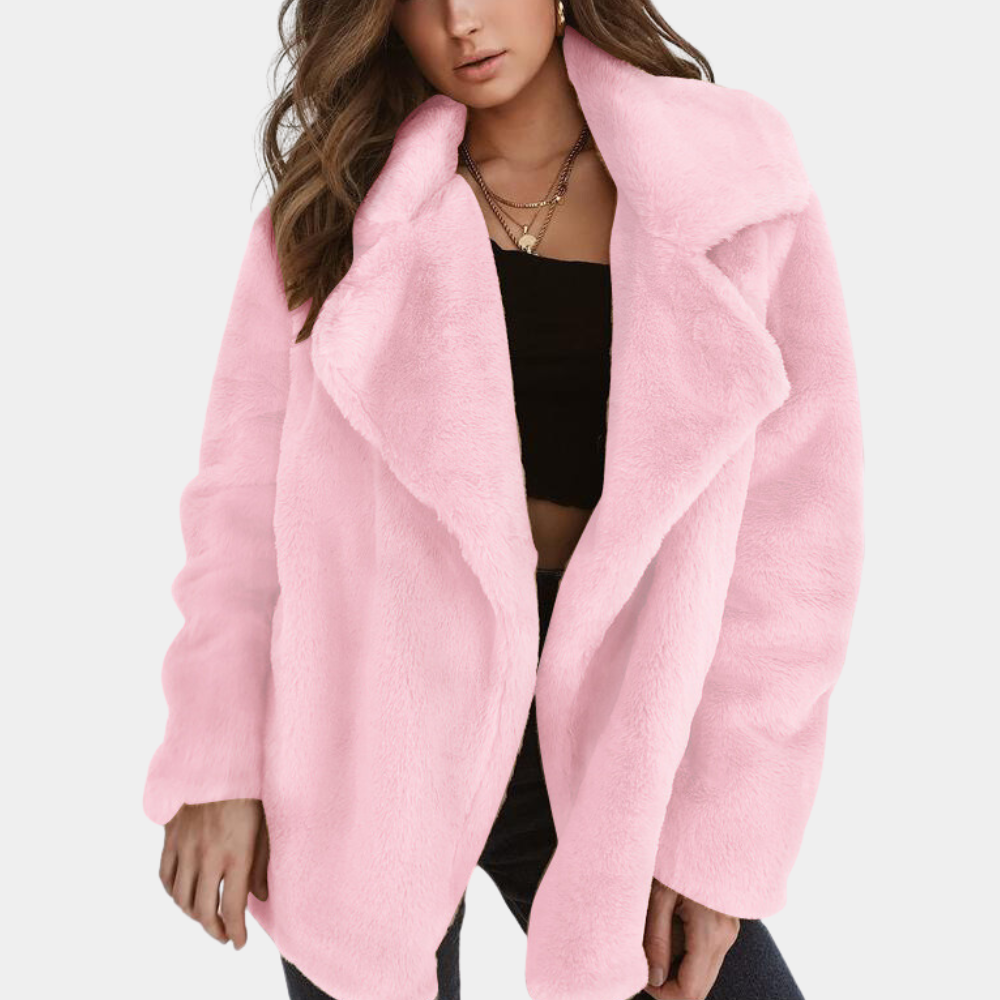 Anastasie | Manteau Femme Teddy Élégant à Col Revers
