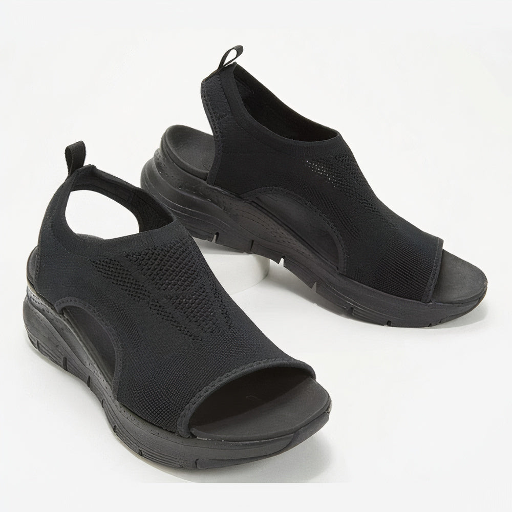 Ondine | Sandales Orthopédiques Ouvertes à Bout avec Semelle Plateforme pour Femme