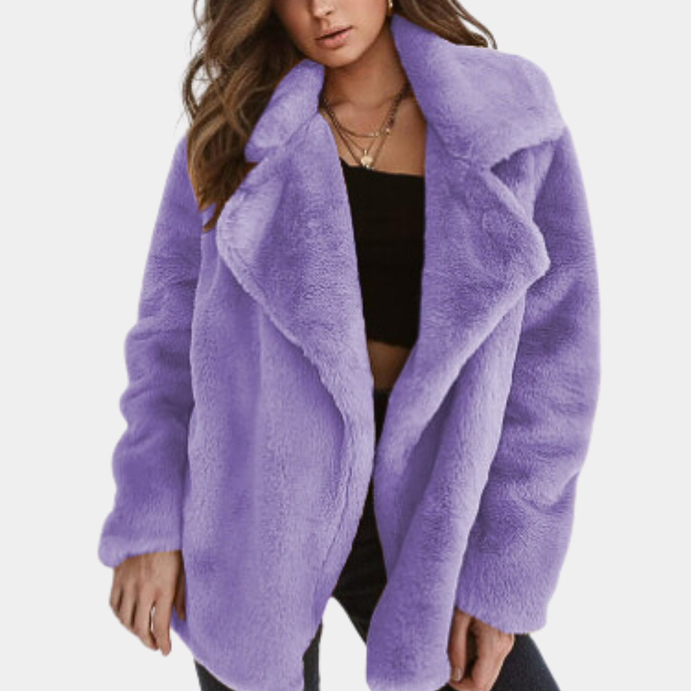 Anastasie | Manteau Femme Teddy Élégant à Col Revers
