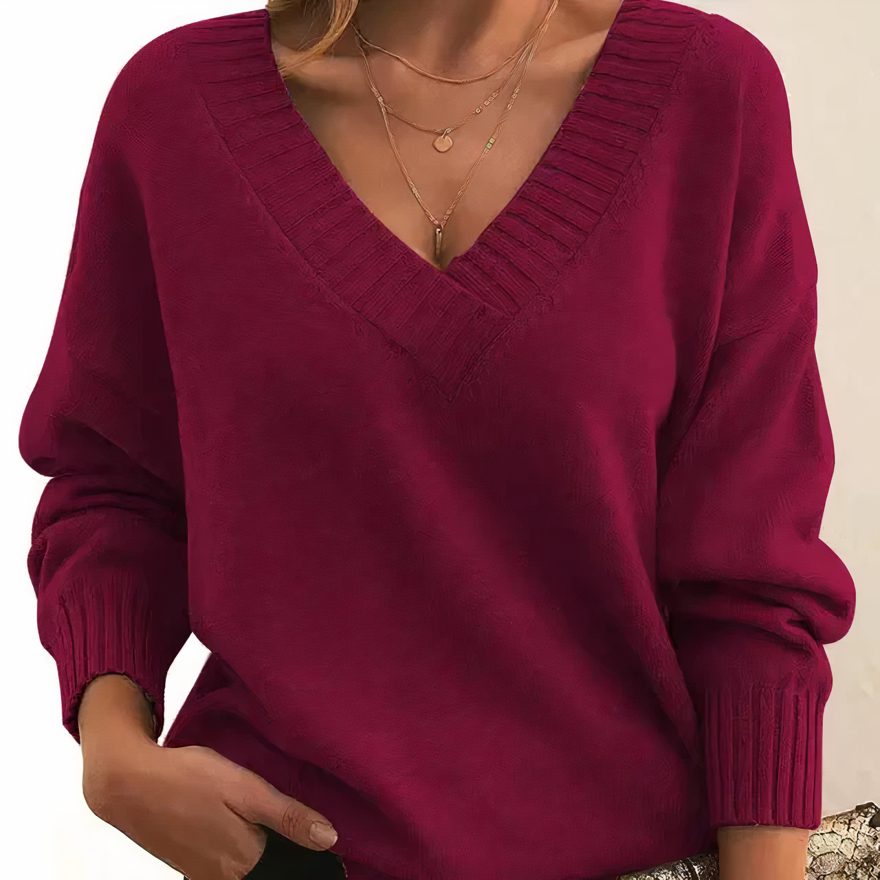 Perline | Pull en Cachemire à Col en V pour Femme