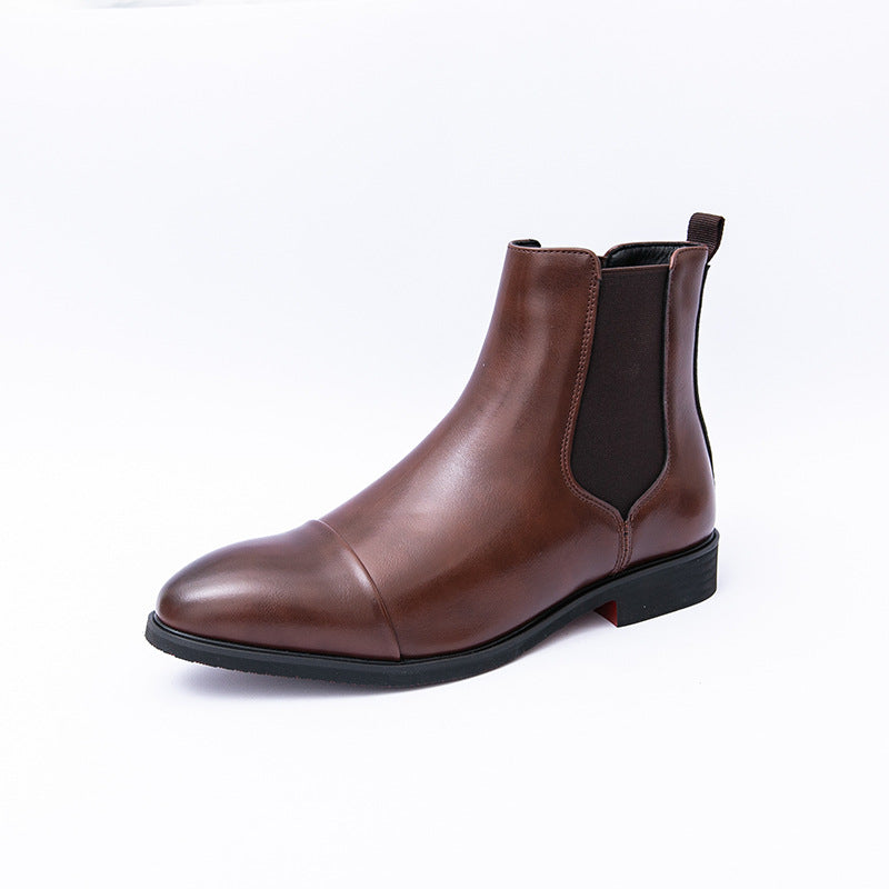 Greystone | Bottines Chelsea Homme Élégantes en Cuir avec Bout Droit et Élastiques Latéraux