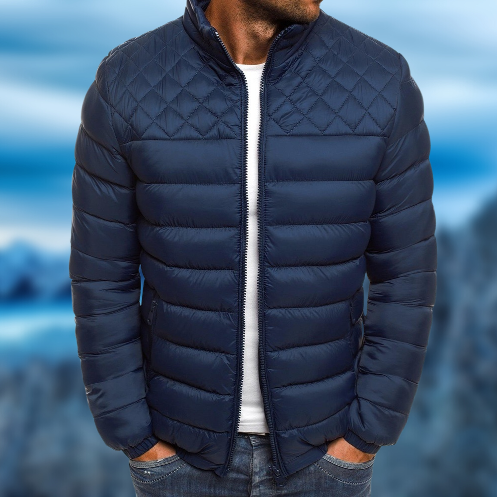 Linden | Doudoune Homme Légère Zippée | Veste Matelassée Col Montant Coupe-Vent et Déperlante