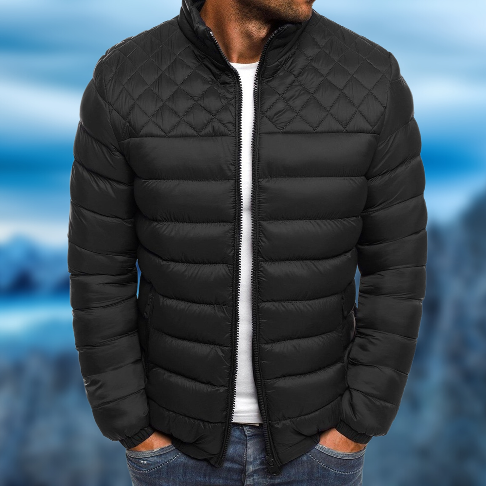 Linden | Doudoune Homme Légère Zippée | Veste Matelassée Col Montant Coupe-Vent et Déperlante