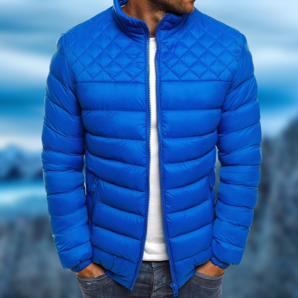 Linden | Doudoune Homme Légère Zippée | Veste Matelassée Col Montant Coupe-Vent et Déperlante