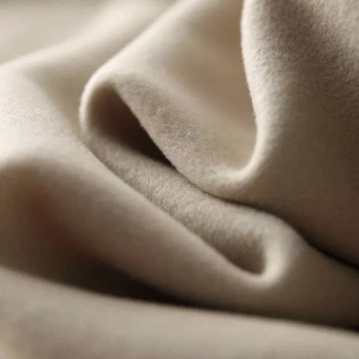 Virginie | Veste Femme Beige Élégante à Col Revers et Boutons, Style Chic et Polyvalent