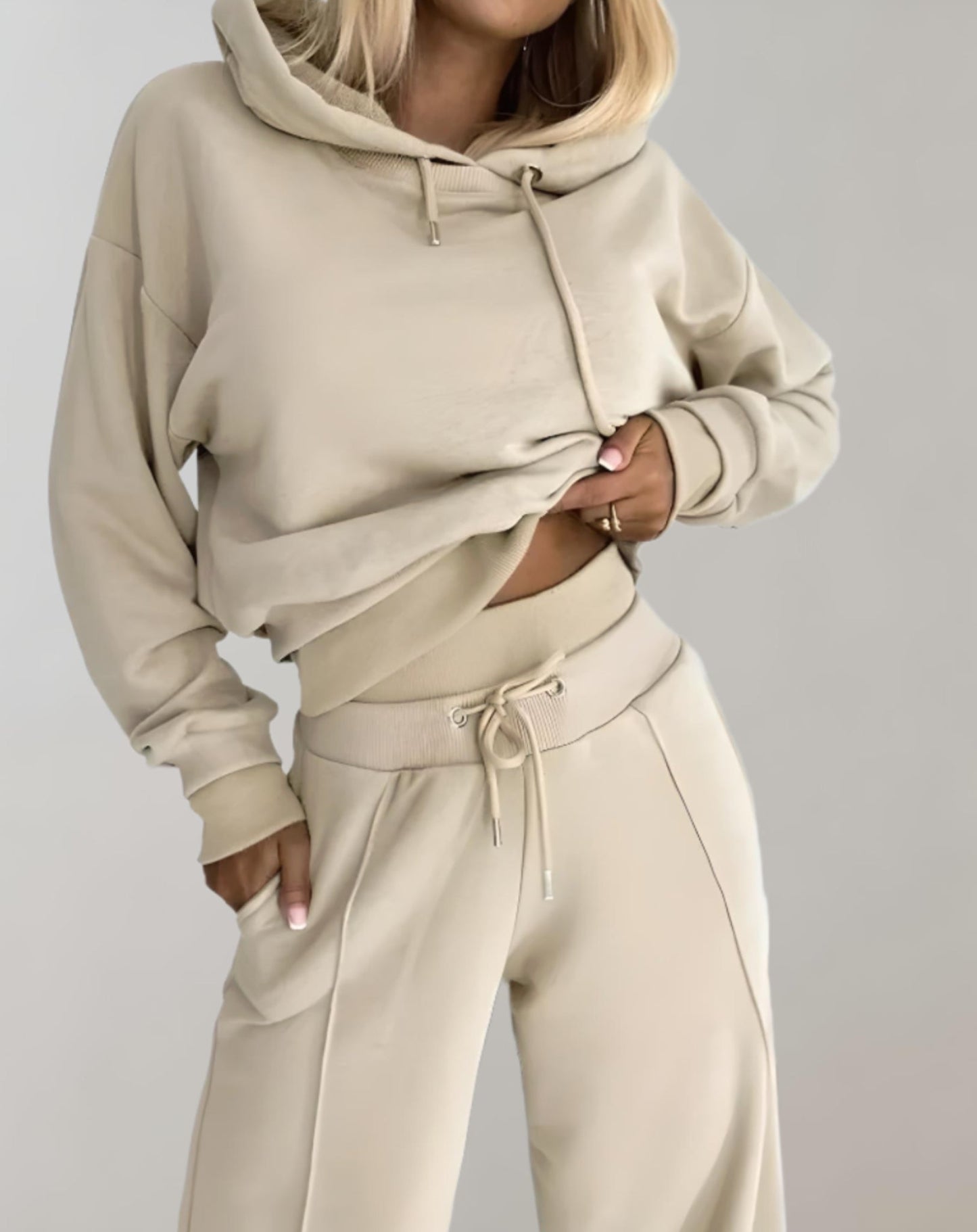 Ensemble 2 pièces Femme | Hoodie à Cordon et Pantalon Large Streetwear