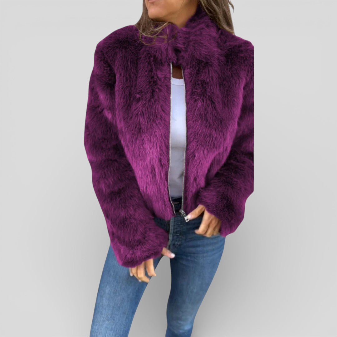 Veste pour femme à col montant avec fermeture à glissière – Élégante, Confortable & Polyvalente