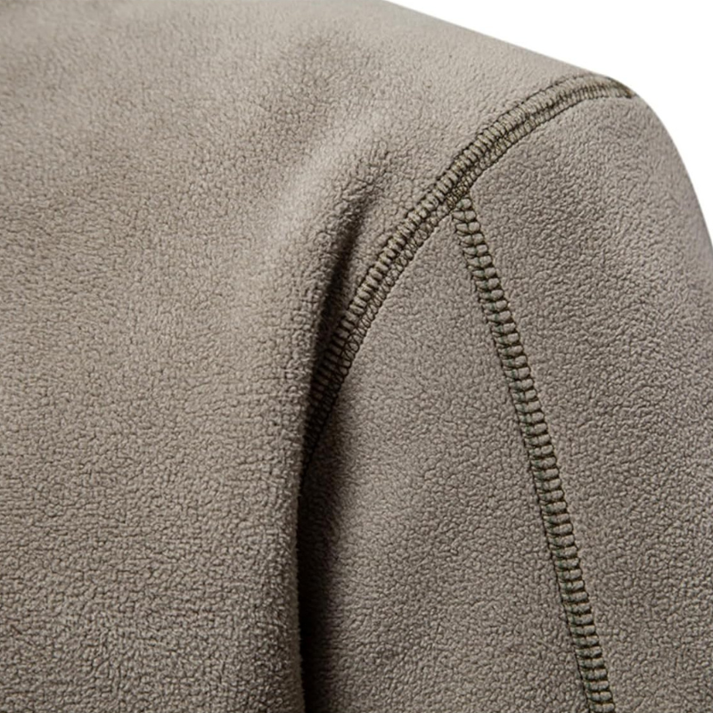 Dylan | Pull Homme Zippé Col Montant Uni, Chaud & Confortable avec Doublure Douce Élégante