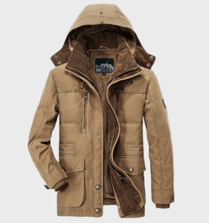 Ronan | Veste Homme Hiver Moderne | Parka à Capuche avec Doublure Chaude Polaire