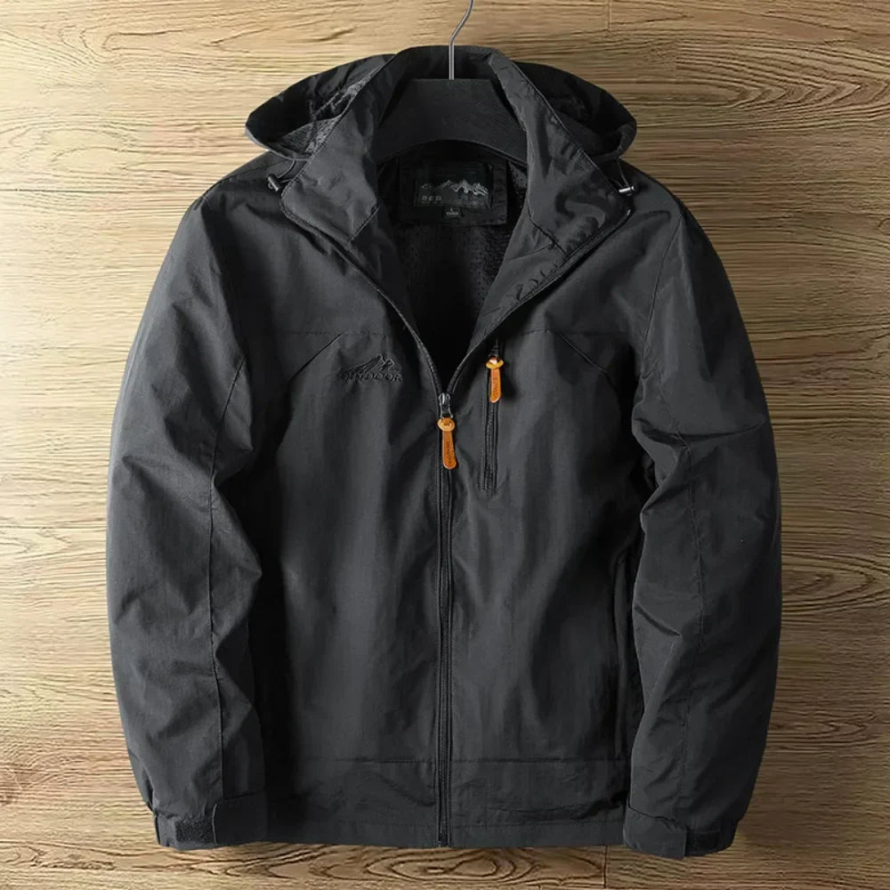 Ivor | Veste Imperméable Homme avec Capuche | Légère Veste de Pluie Outdoor Zippée